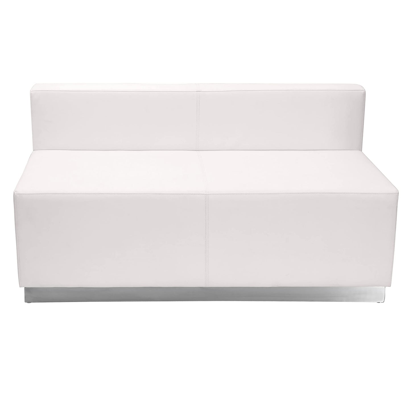 Flash Furniture HERCULES Alon Series White LeatherSoft Reception Configuration, 3 Pieces