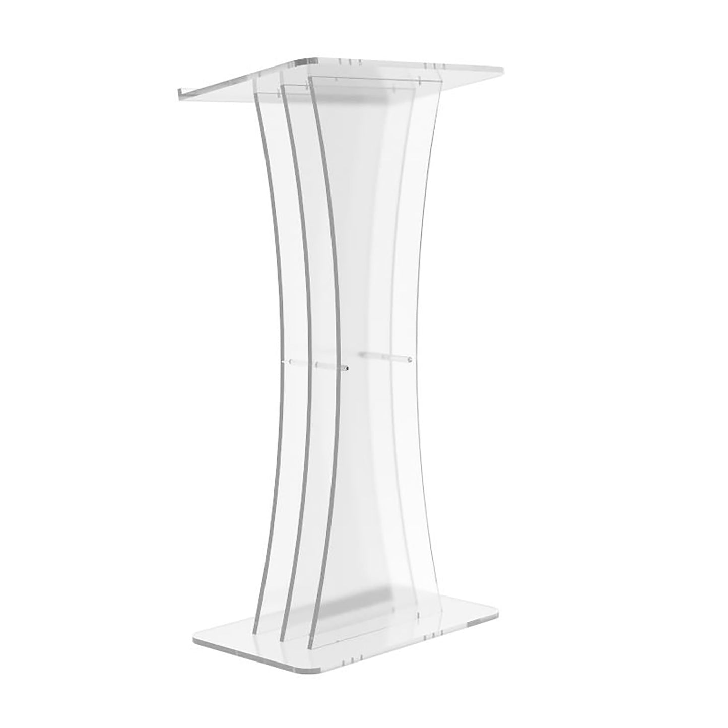 FixtureDisplays® Clear Acrylic Lucite Podium Pulpit Lectern 1803-3