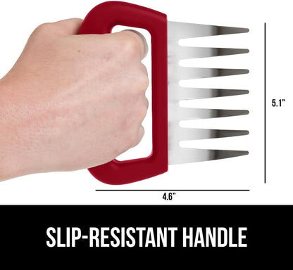 Gorilla Grip Oversized Stainless Steel Meat Shredder Claws for Shredding Chicken, Pulled Pork, and Meats