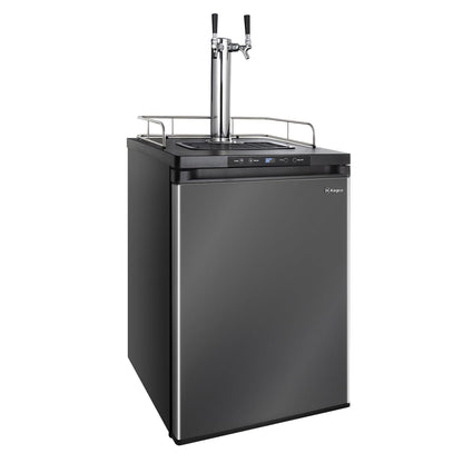 Kegco 3PK309X-2 24″ Dual-Tap Digital Homebrew Kegerator – Stainless Steel Draft Beer Refrigerator, Converts to Fridge