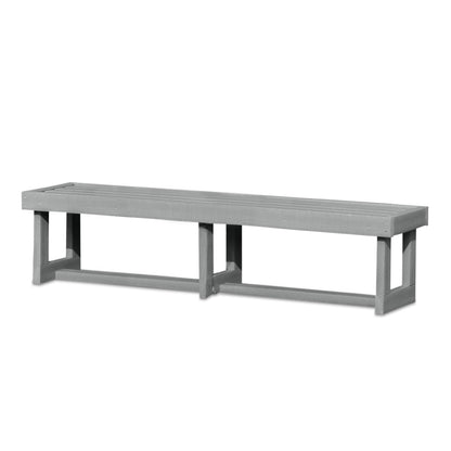Durawood Dent-Saver Bench for Tennis Courts, Locker Rooms, Parks, Marina, and More (Gray, 4)