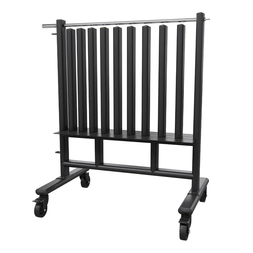 Power Systems Premium Dumbbell Storage Rack – Mobile Weight Rack with Wheels, Heavy Duty Steel Organizer for Home Gym, Fitness Studio & Commercial Use, Secure Space Saving Design (Rack Only)