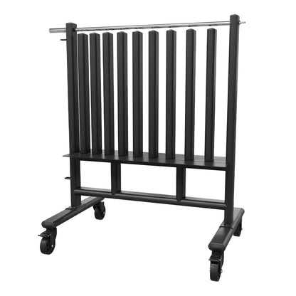 Power Systems Premium Dumbbell Storage Rack – Mobile Weight Rack with Wheels, Heavy Duty Steel Organizer for Home Gym, Fitness Studio & Commercial Use, Secure Space Saving Design (Rack Only)