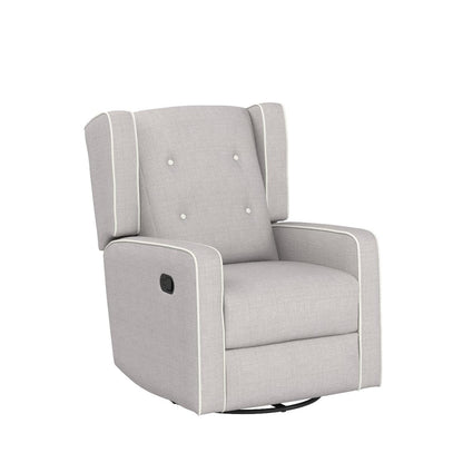 CANMOV Swivel Rocker Recliner Chair, Nursery Glider Chair, Nursery Rocking Chairs, Manual Reclining Chair, Grey
