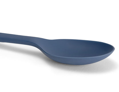 Misen Silicone Slotted Spoon - Dishwasher Safe, Professional-Grade Perforated Spoon - Comfortable Grip, Nonstick Safe, Heat Safe - Perfect for Stirring & Serving - Blue