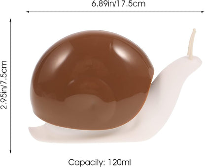 Snail Shaped Soap Dispenser, Cute Hand Soap or Lotion Pump Bottle, Fun Bathroom Accessory, Coffee Color, 6.88 x 4.33 x