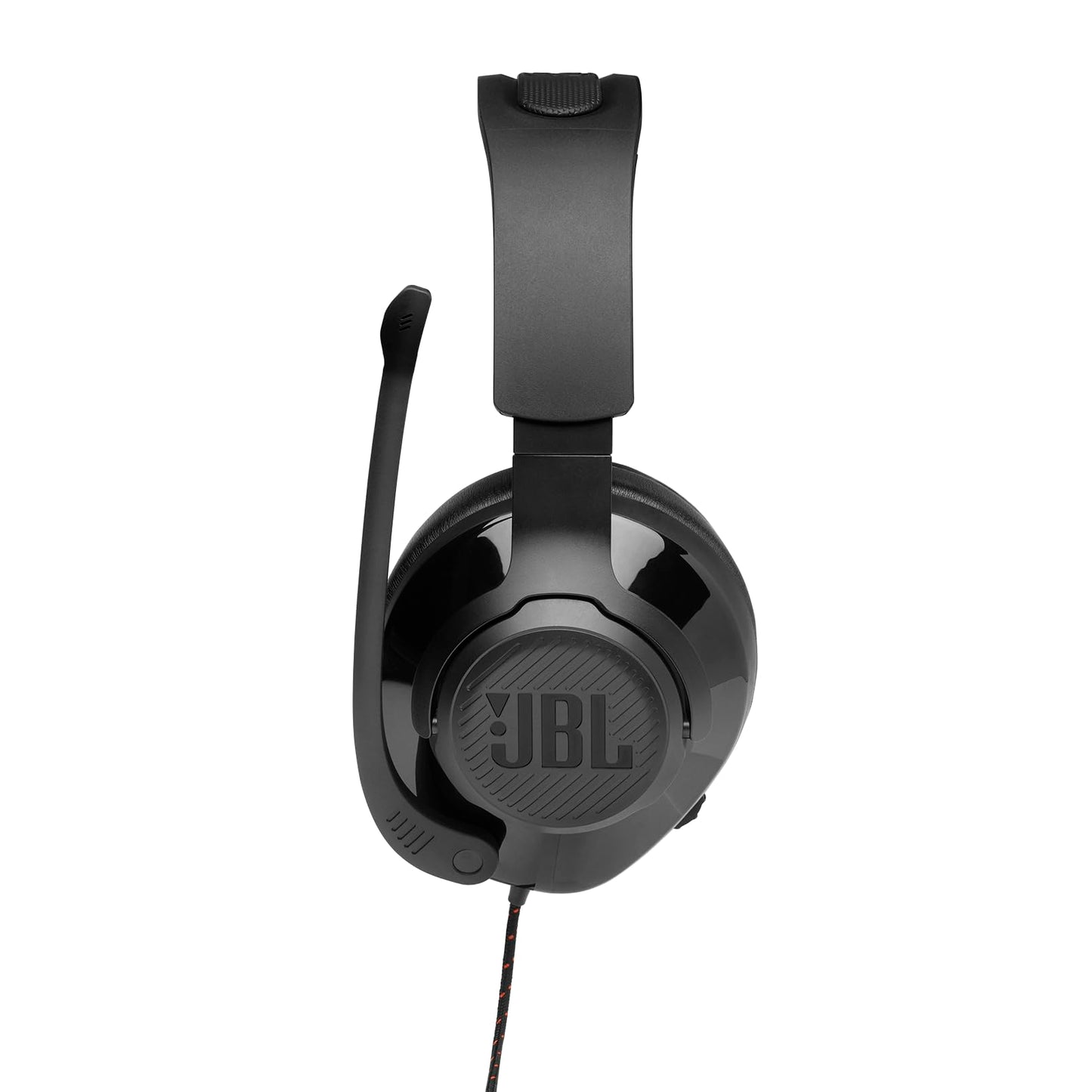 JBL Quantum 200 - Wired over-ear gaming headset with Voice focus directional flip-up mic and memory foam ear cushions (Black)