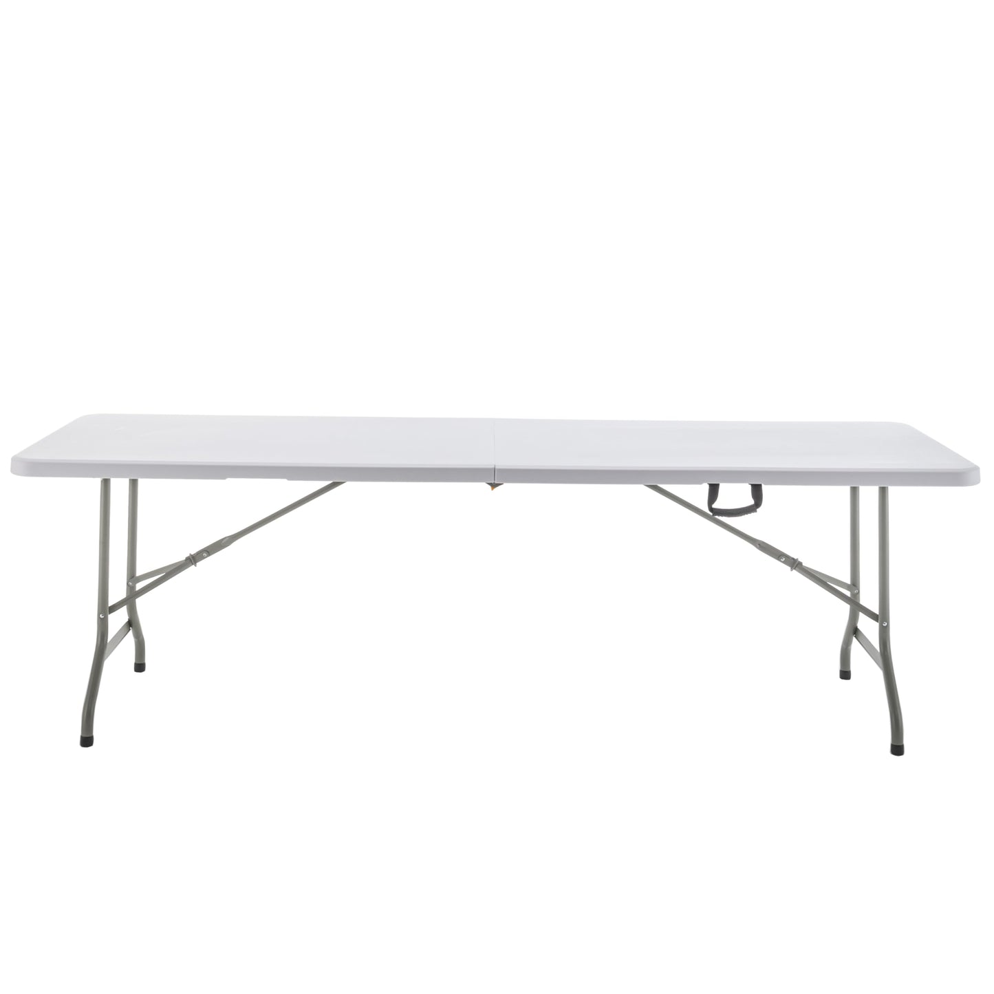 BTEXPERT Set of 5, 8-Foot - 96" Long White Plastic Folding Table Portable 30" Wide, 29" High, Indoor Outdoor Events Banquet Dining Party Patio