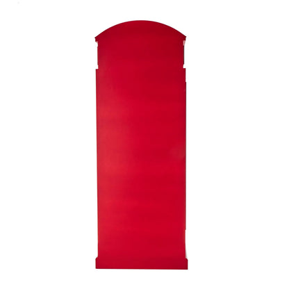 Deco 79 Wooden Telephone Standing Wine Rack Vintage London Booth 2 Shelf and 6 Bottle with Drawer Storage, 26" x 15" x 74", Red