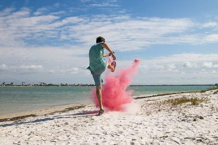 Ultimate Party Supplies Gender Reveal Soccer Ball | Blue and Pink Powder Kit | Non-Transparent | Gender Reveal Party