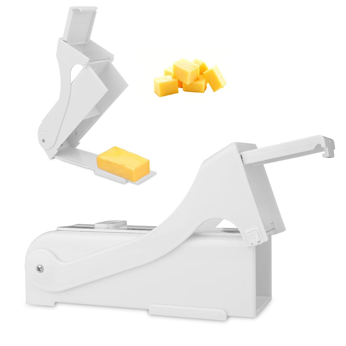 Butter Cutter Slicer, Stainless Steel Butter Cheese Stick Gadgets Dispenser Cutter Knife Measuring Dispenser and Keeper One-Click Operation Kitchen Tool Accessories for Bread Cookie Cakes Breakfast
