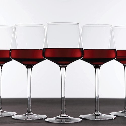 Luxbe - Crystal Wine Glasses Set 6, Red White Wine Large Glasses - 100% Lead-Free Glass - Pinot Noir - Burgundy - Bordeaux - 20.5-ounce