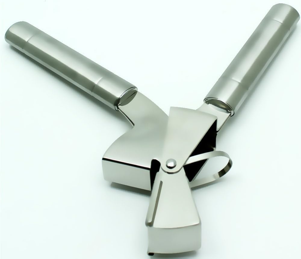 Premium Garlic Press with Hanging Hook & Cleaning Brush, Commercial Grade Stainless Steel (GP0001)