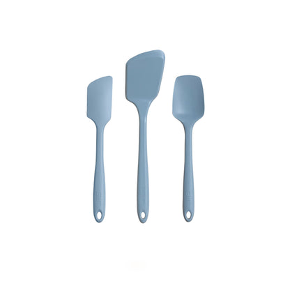 GIR: Get It Right 3-Piece Ultimate Silicone Kitchen Utensils Set - Spatula, Flip & Spoonula - Non-Toxic Cooking Utensils for Nonstick Cookware, Cooking and Baking - Slate