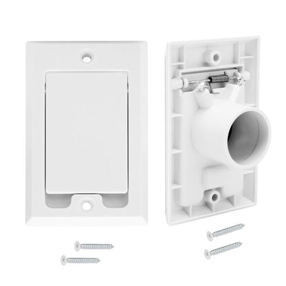 Central Vacuum Square Door Low Volt Inlet Wall Plate for Nutone Beam VacuFlow Electrolux Central Vac Systems -Inlet Valve Plate Fits Central Vacuum Accessories (2 Pack - No Electrical Inlet Connector)