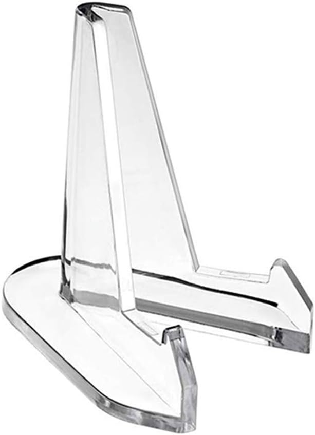 Acrylic Easel Stands, Clear Mini Coin Display Holder for Coins, Challenge Medals, Casino Chips