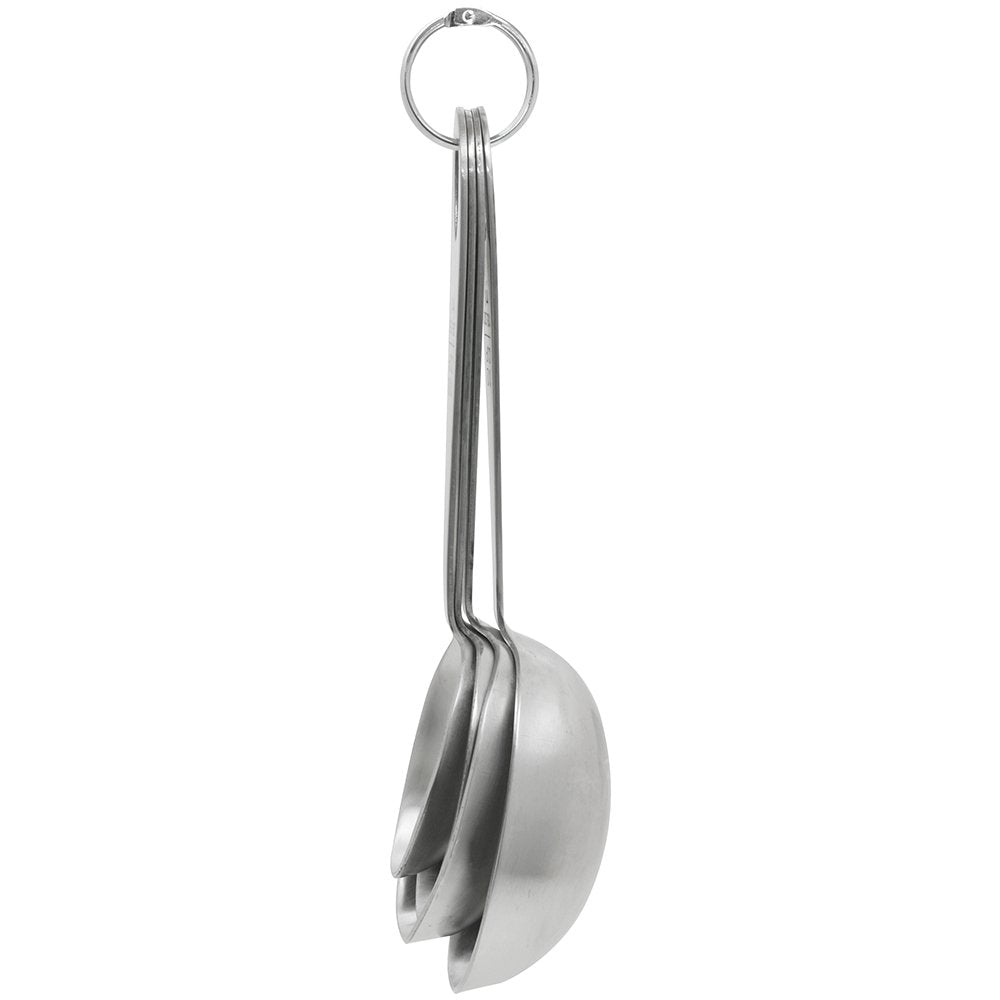 Lindy's MPC4 4-Piece Stainless Steel Measuring Scoop Set,Silver, 9 inches long