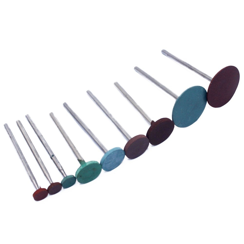 PHYHOO Polishing Burr Jewelry Polishing Rubber Rotary Tools Accessories Diamond-in-Rubber Emery Polishing Bit Set Metal, Glass, Stone, Tile 26 Pieces