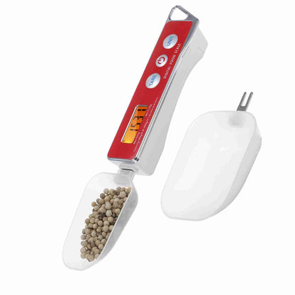 Kitchen Digital Measuring Spoon Food Scale, Digital Spoon Scale Electronic Measuring Spoon Scale Kitchen Food Tare Capacity 0.05g to 500g g, Digital Food Measuring Scoop Scale for Cooking (Red)