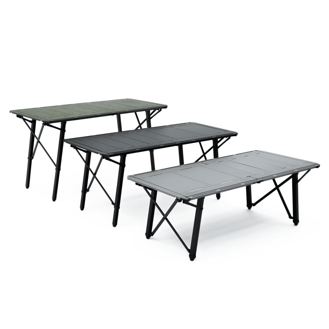 BUENOFE IGT Foldable Camping Table 2025 ver. – Portable Outdoor Table with Steel Frame – Easy Setup and Space-Saving Design (Black)