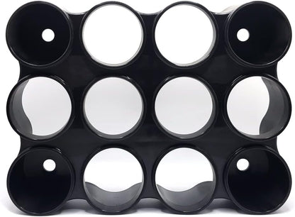 Adhesive Wall Mounted 12 Slot Coffee Pod Holder - Space Saving Organizer Rack Compatible with K Cups for Kitchen