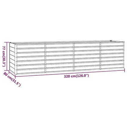 HETFTJN Large Raised Garden Bed 126 Inch Rusty Corten Steel Planter Box for Vegetables Herbs and Flowers Rectangular Outdoor Elevated Planter with Industrial Design