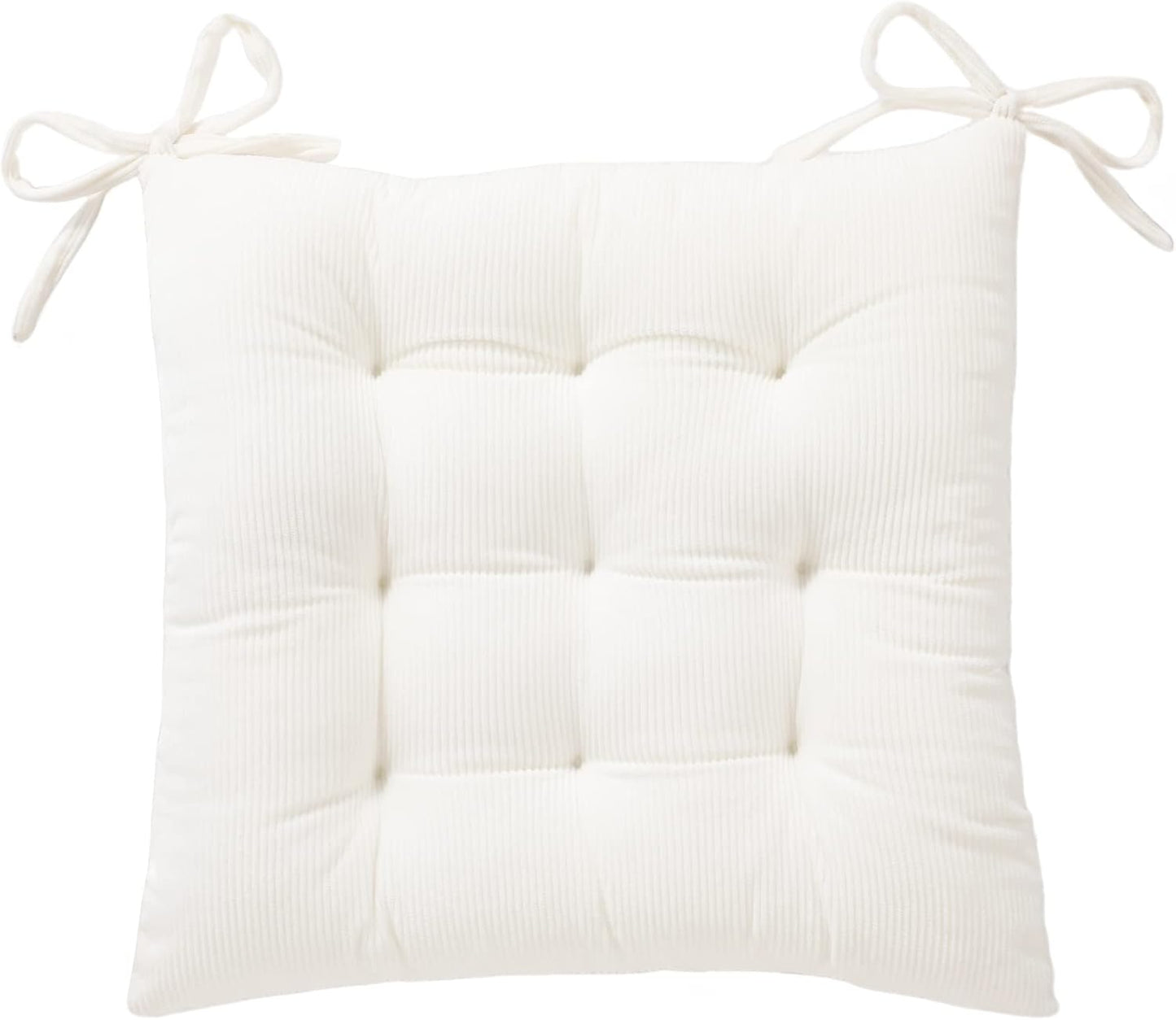 15.7x15.7, HLOVME Corduroy Chair Cushion with Ties Ultra Soft Warm Floor Cushion for Kids Reading Nook Comfortable