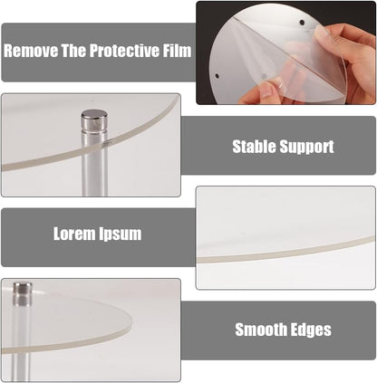 CRASPIRE Acrylic Cake Stands for Dessert Table, Clear Cupcake Display Holder, Round Food Organizer for Party Decoration