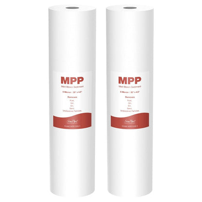 SimPure Sediment Water Filters, 5 Micron 20" x 4.5" Whole House Water Filter Replacement Compatible for SimPure DB20 Blue Housing, WGB22B, WGB32B, AP802, BB20B, BB20T, 2 Pack