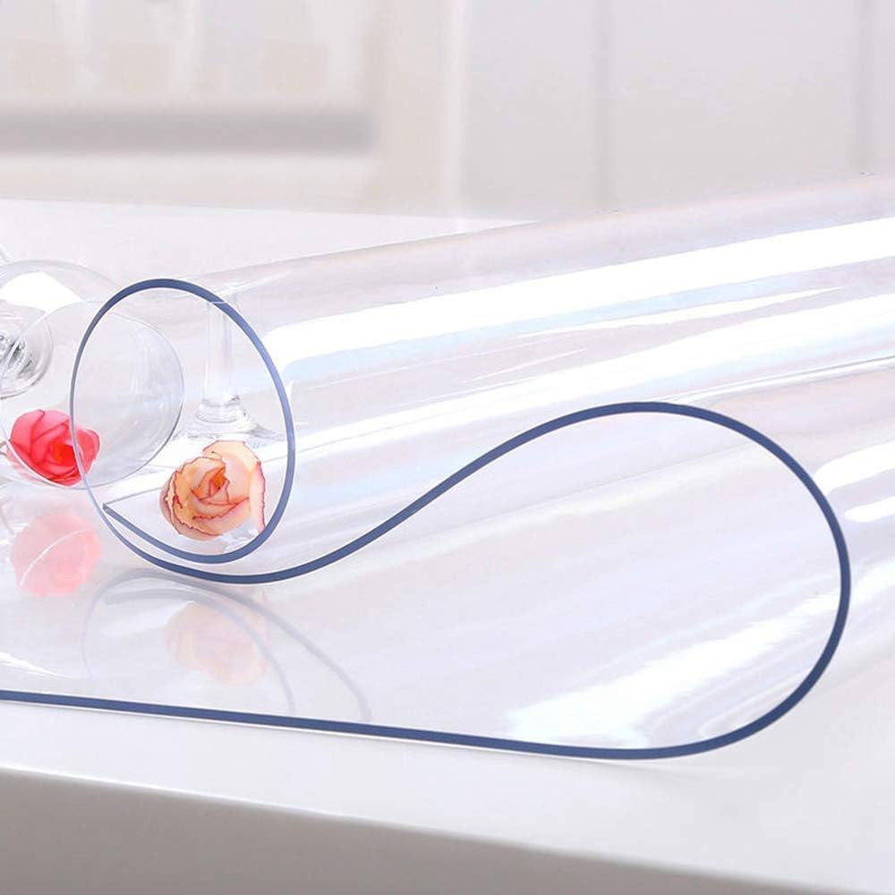 18 63 Inch 1.5mm Countertop NECAUX Custom x Clear Table Cover Protector, Thick Plastic Waterproof Heavy Duty Table Pad