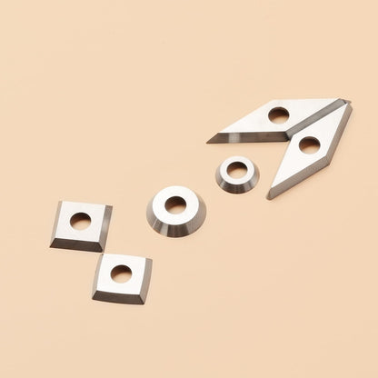 18pcs Tungsten Carbide Cutters Inserts Set, SainSmart Wood Lathe Turning Tool Replacement Cutter Accessories, 11mm Square, 11mm Square with Radius, 12mm Round, 8.9mm Round, 30x10mm & 28x10mm Diamond