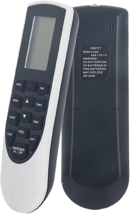 YAN1F1 Replacement Remote Control for GREE Air Conditioner Models LIVS12HP230V1AH, LIVS18HP230V1AH, and More