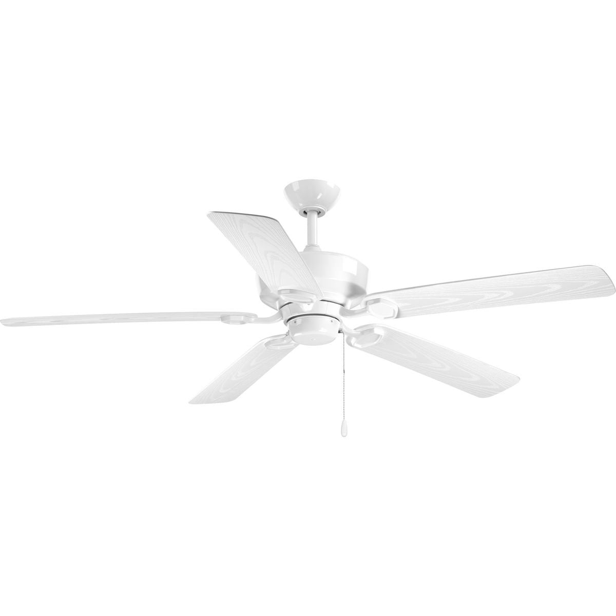 Progress Lighting P2562-30 Protruding Mount, 5 White Blades Ceiling fan, White