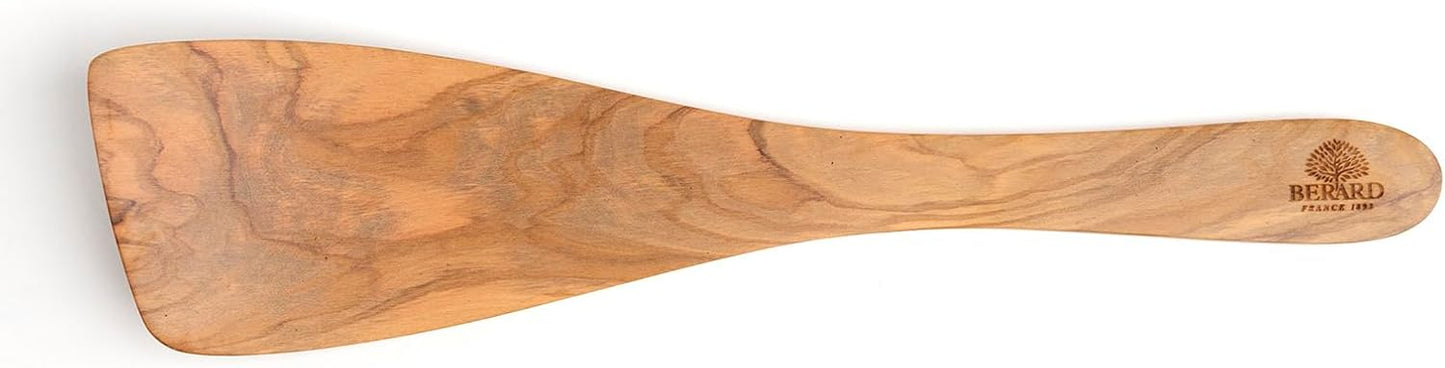 Handcrafted Curved Spatula, Brown by Berard 66475 French Olive-Wood