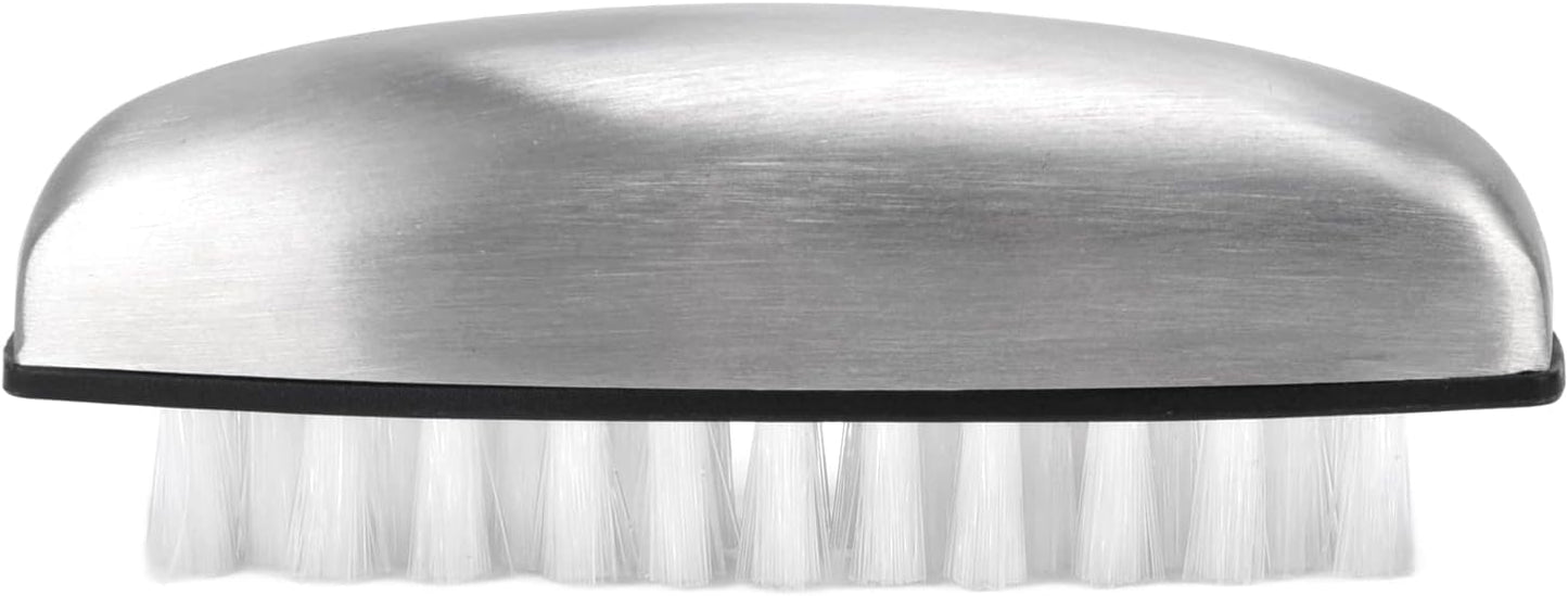 Ergonomic 304 Stainless Steel Cleaning Brush - Fruit & Vegetable Scrubber for Kitchen Hygiene