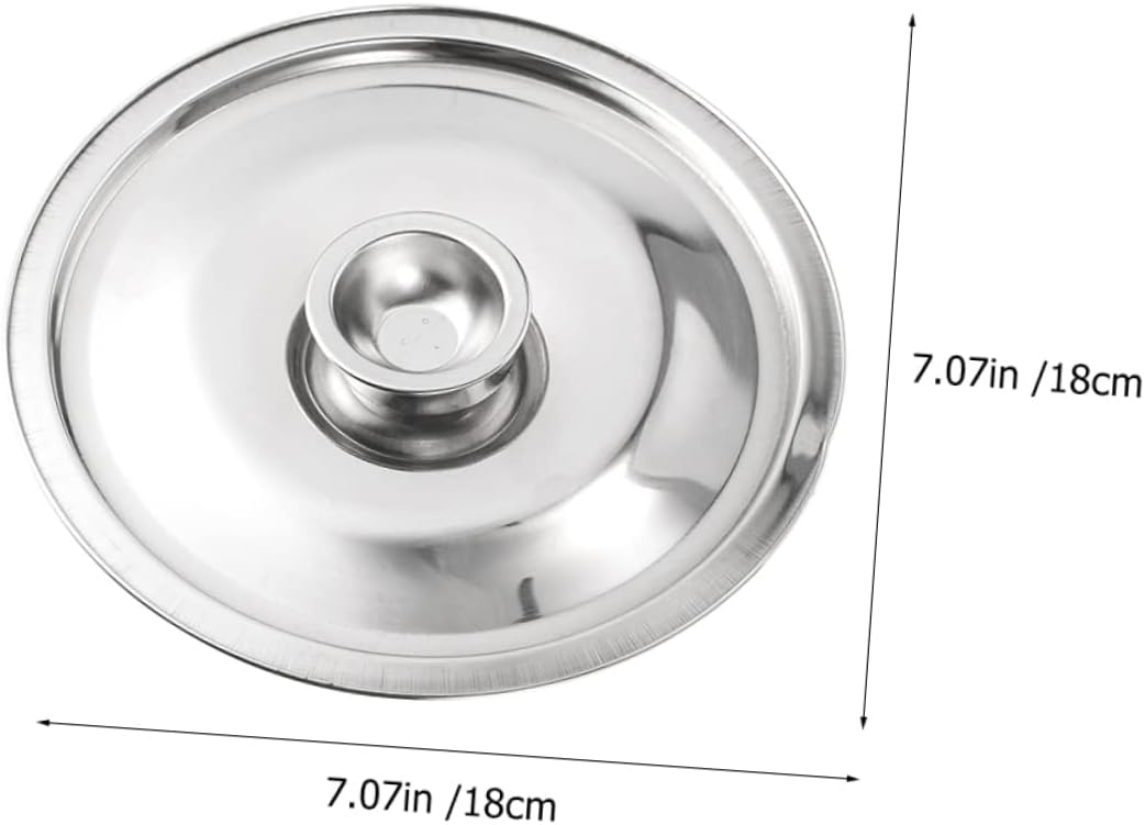 Stainless Steel Oil Pot Lid, Seasoning Pot Cover with Convenient Knob Spill Design for Kitchen Cookware
