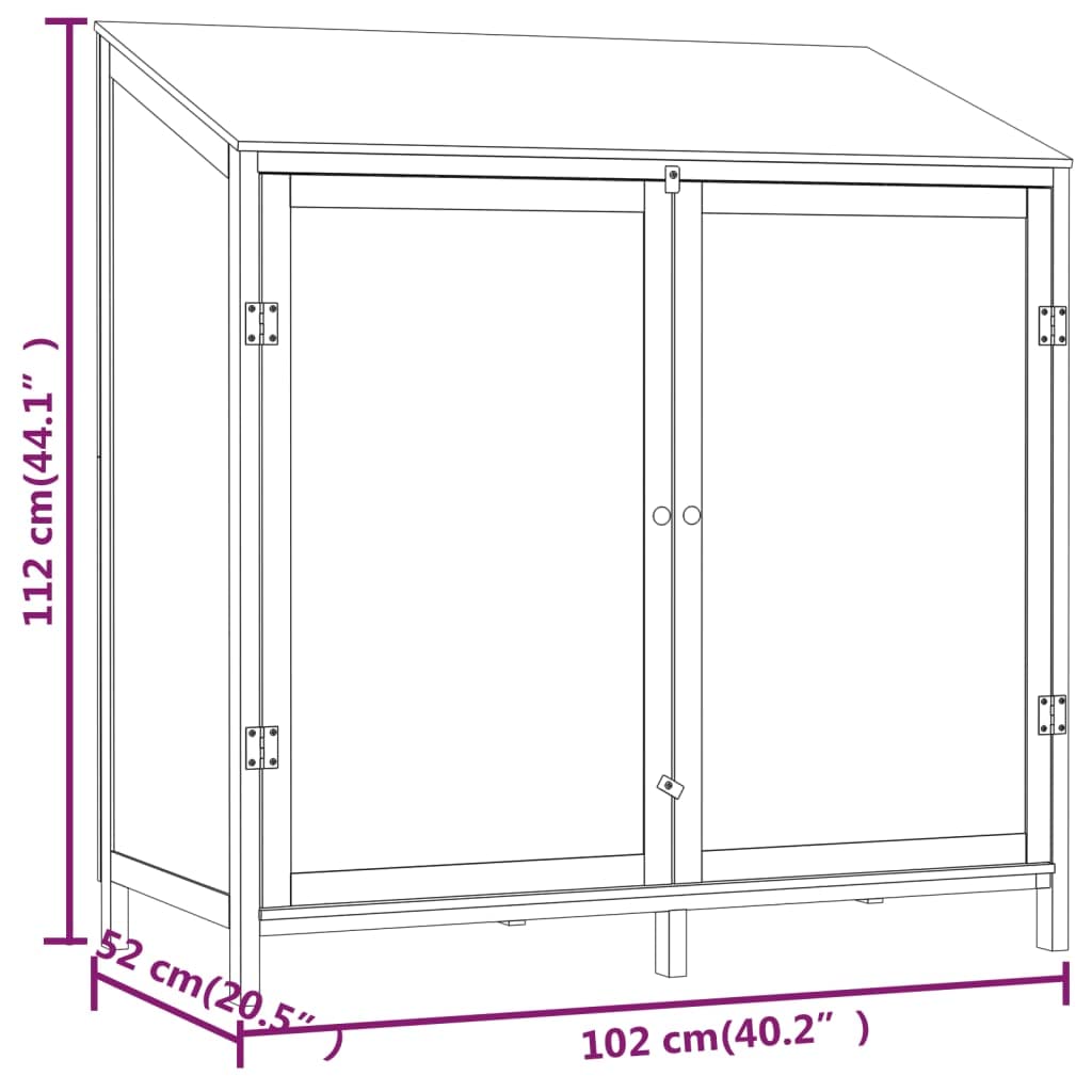 Outdoor Garden Shed 40.2 x 20.5 x 44.1 inch Wooden Storage Cabinet for Backyard Patio Lawn Tools Organization