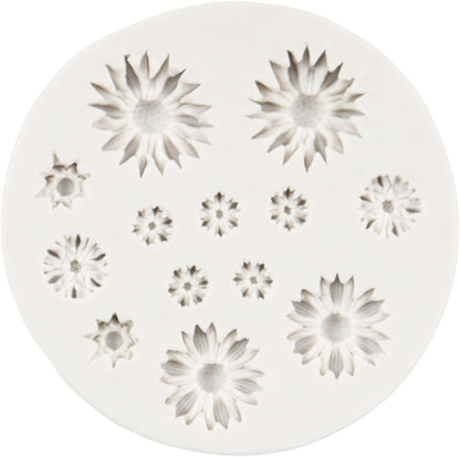 Daisy Flower Fondant Mold, Silicone Molds for Cake Decoration, Cupcake Topper, Chocolate, Gum Paste