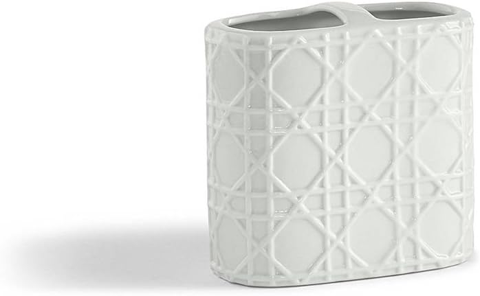 Kassatex Rattan Toothbrush Holder ARN-TBH, Porcelain