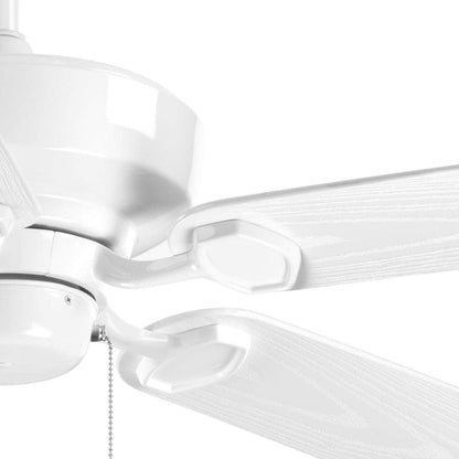 Progress Lighting P2562-30 Protruding Mount, 5 White Blades Ceiling fan, White