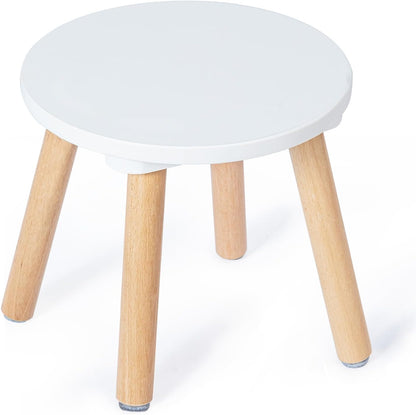 1 Pack 10 Frogprin Wooden Step Stool for Kids, Kids Chairs Perfect Matched Sensory Table, Multi-Purpose Sitting Stool