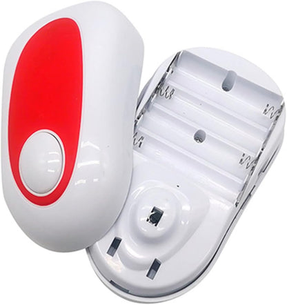 Electric Can Opener, Battery Operated for Seniors, Automatic One Touch Opener for Kitchen, Red with White