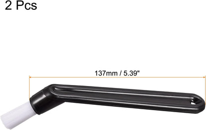 MECCANIXITY Coffee Machine Brush, 5.39" Length Black Nylon Head for Cleaning Espresso Machines, Pack of 2