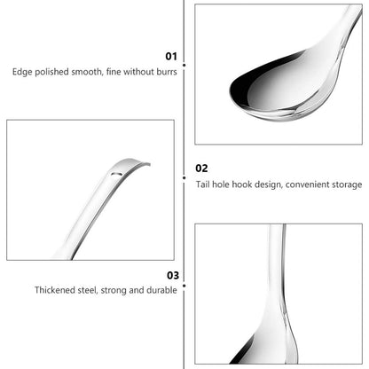 Cabilock Stainless Steel Rice Spoon 9.25 Inch Rice Ladle Paddle for Serving Fluffy Kitchen Utensil for Everyday Cooking