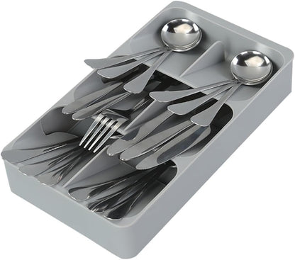 6 Slots Silverware Cutlery Drawer Organizer, Kitchen Utensil Tray for Flatware, Spoon and Knives Storage, Neat &