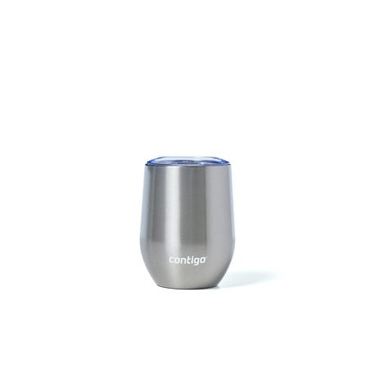 Contigo River North Stainless Steel Wine Tumbler with Splash-Proof Lid, 12oz., 2 Pack, Dark Ice & Stainless Steel