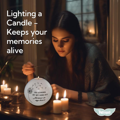 Butterfly Memorial Candle Holder - 5 x 5 Inch Sympathy Gift for Grief, Loss of Loved One, Remembrance