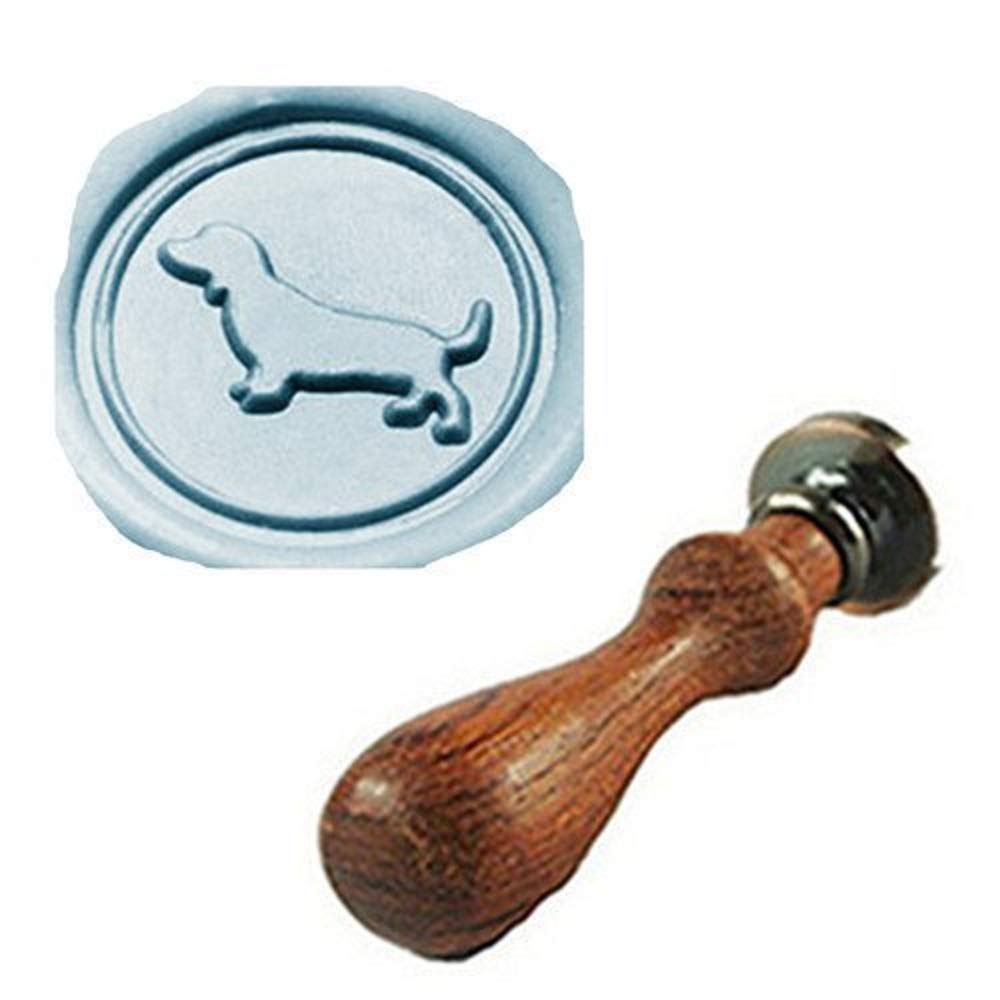 MDLG Dachshund Dog Wax Seal Stamp Melting Spoon Sealing Wax Sticks Candle Box Set Embellishment Wedding Invitation Card Snail Mail Gift Wrapping Wine Package Christmas Idea Puppy Wax Seal Stamp Kit