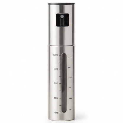 100ml Stainless Steel Olive Oil Spray Bottle – Graduated Metal and Glass Refillable Oil Mister for Cooking and Baking – Suitable for Home Cooks