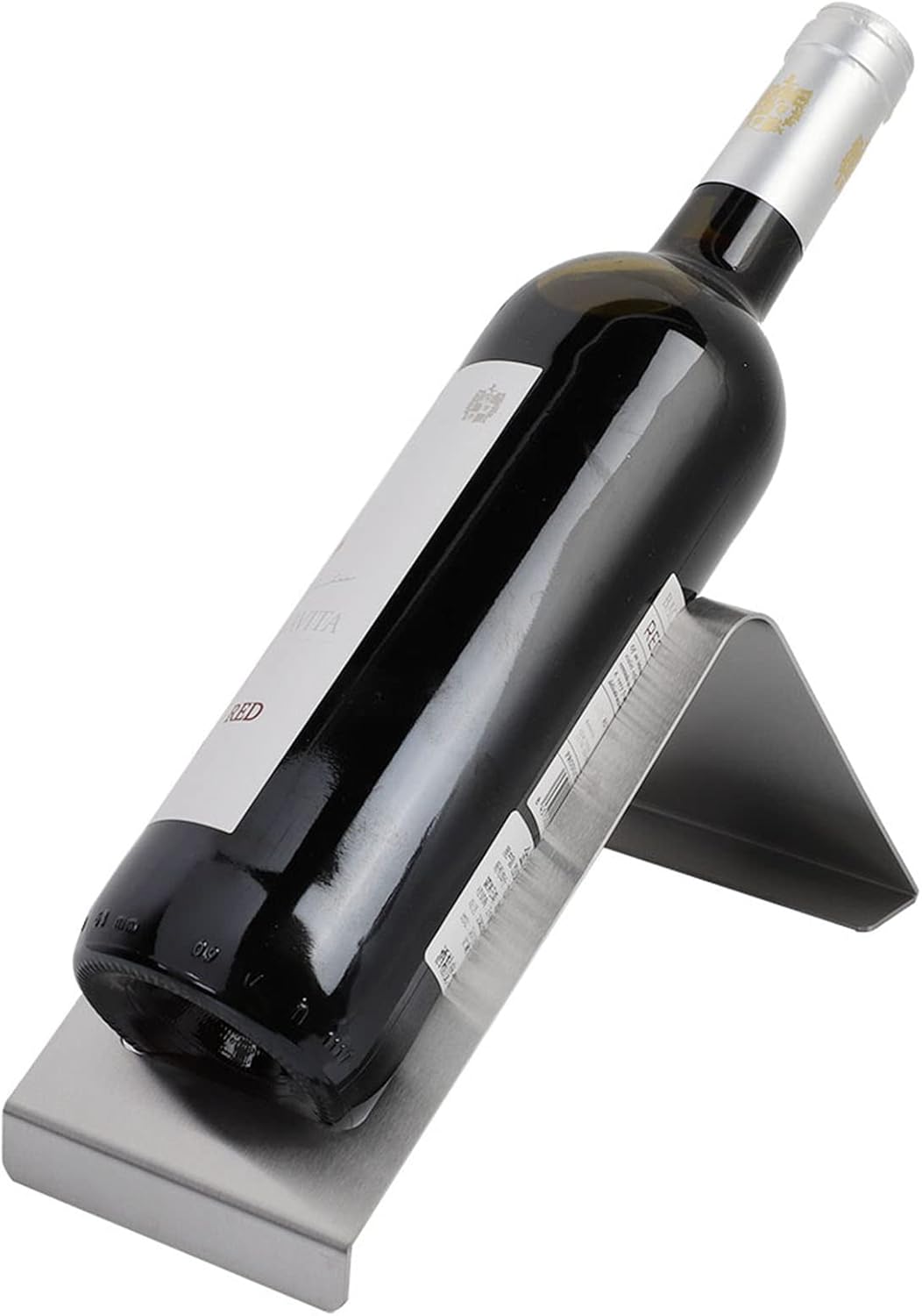Zerodis Wine Holder - Stainless Steel Single Wine Bottle Rack for Kitchen Pantry Cabinet Bar Display Stand